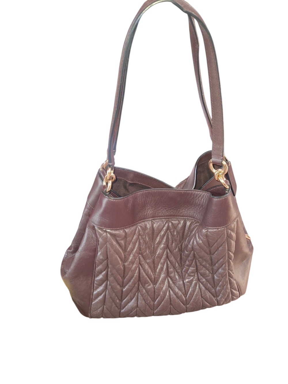 Coach Lexy Quilted Leather Shoulder Bag in Brown - Picture 9 of 9